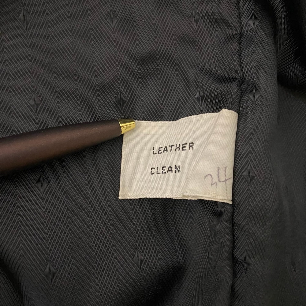 Vtg Preston & York Womens Leather Coat Size Large Petite Slouchy Chic Mob Wife - Picture 12 of 12